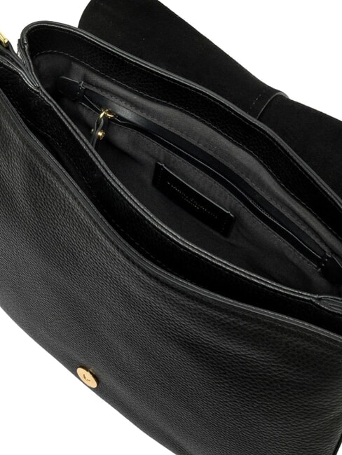 HELENA ROUND Shoulder bag with shoulder strap, in leather Black - Women&rsquo;s Bags