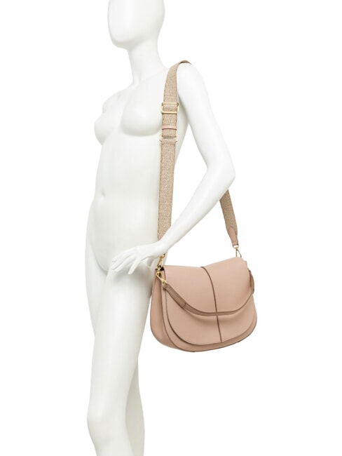 HELENA ROUND Shoulder bag with shoulder strap, in leather Black - Women&rsquo;s Bags