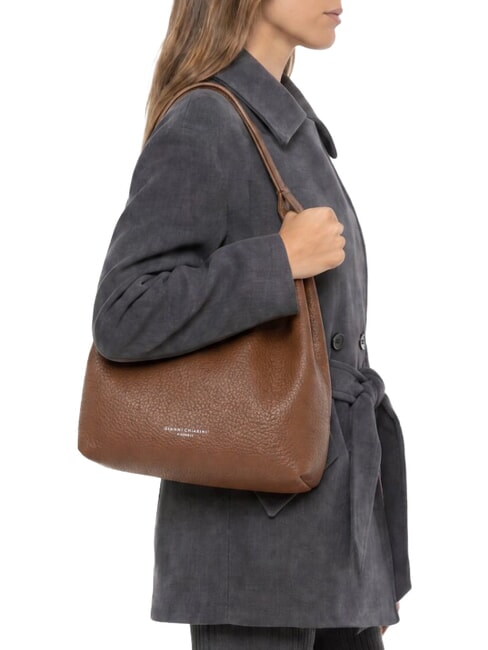 DUA Large leather shoulder bag walnuts - Women&rsquo;s Bags