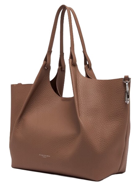 DUA Large leather shoulder bag walnuts - Women&rsquo;s Bags