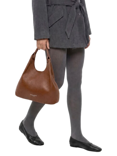 DUA Shoulder bag, in leather walnuts - Women&rsquo;s Bags