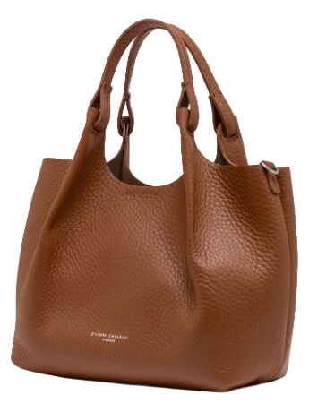 DUA Shoulder bag, in leather walnuts - Women&rsquo;s Bags