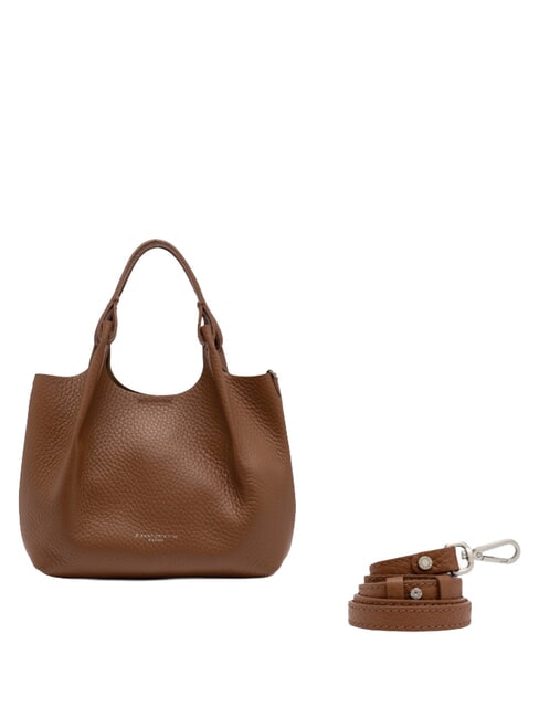 DUA Shoulder bag, in leather walnuts - Women&rsquo;s Bags