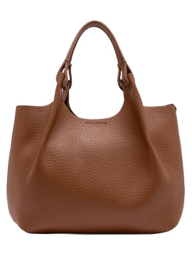 DUA Shoulder bag, in leather walnuts - Women&rsquo;s Bags