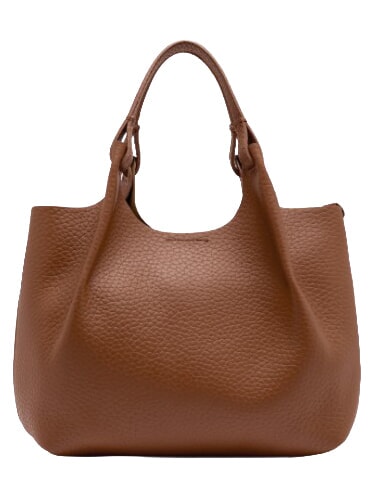 DUA Shoulder bag, in leather walnuts - Women&rsquo;s Bags