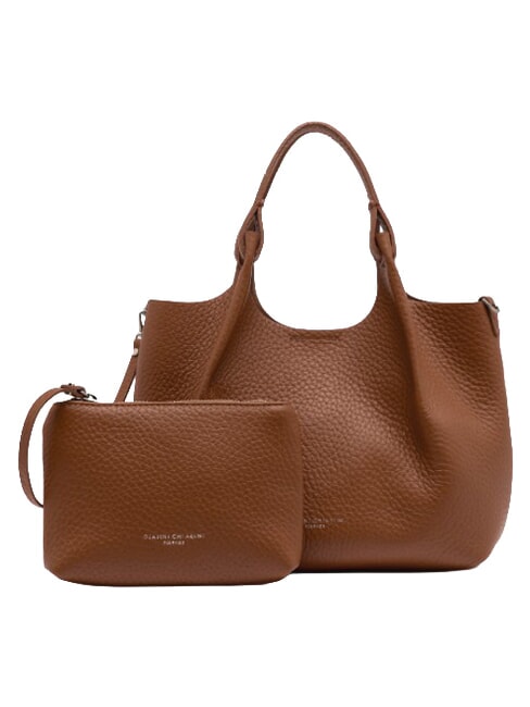 DUA Shoulder bag, in leather walnuts - Women&rsquo;s Bags