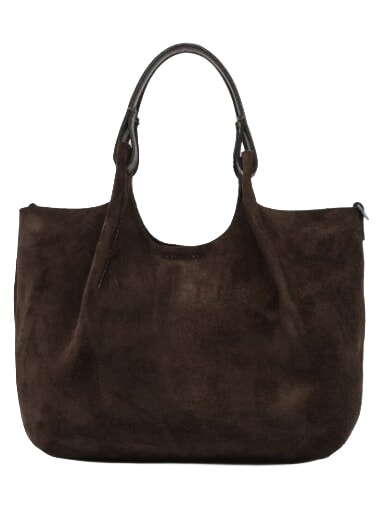 DUA Shoulder bag with shoulder strap, in leather mocha - Women&rsquo;s Bags