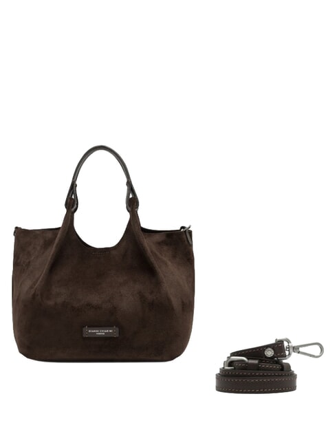 DUA Shoulder bag with shoulder strap, in leather mocha - Women&rsquo;s Bags