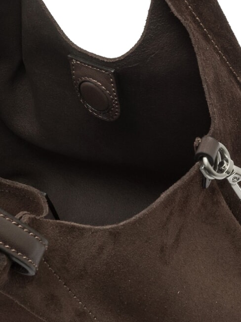 DUA Shoulder bag with shoulder strap, in leather mocha - Women&rsquo;s Bags