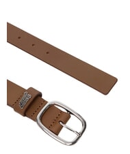 TOMMY HILFIGER TJW OVAL Leather belt dark highland khaki - Belts - 3
