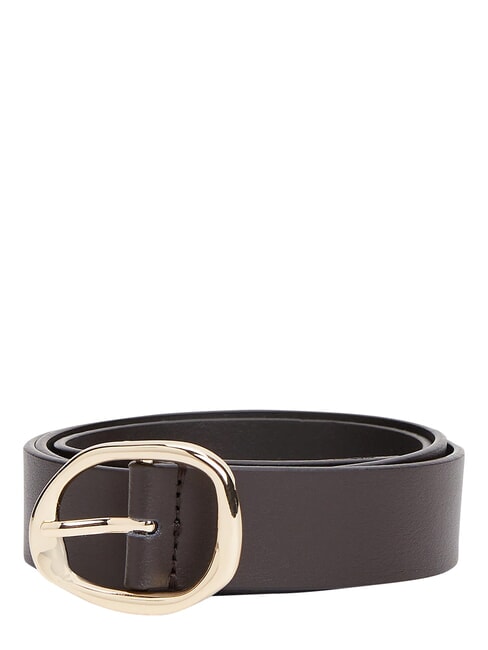 TH SCULPT Leather belt brown fondant - Belts