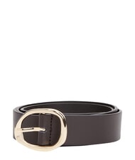 TOMMY HILFIGER TH SCULPT Leather belt brown fondant - Belts - 3