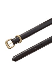 CALVIN KLEIN 2PIECE LOGO Leather belt delicious/antique silver - Belts - 3
