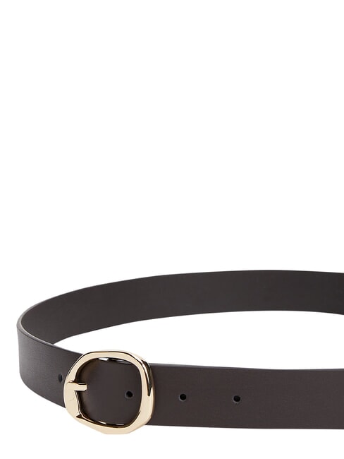TH SCULPT Leather belt brown fondant - Belts