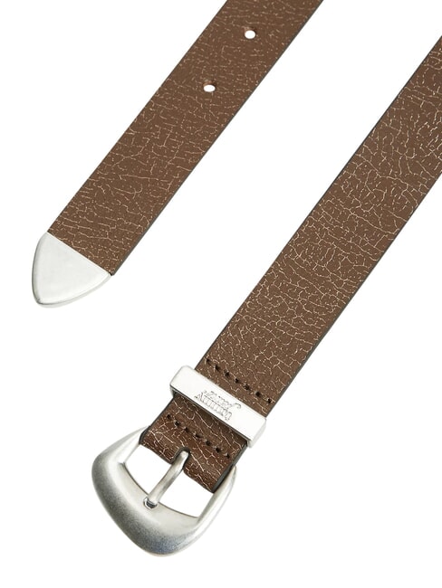 TJW SEASONAL COOL Leather belt dark highland khaki - Belts
