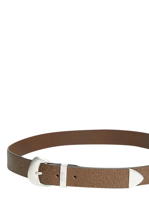 TJW SEASONAL COOL Leather belt dark highland khaki - Belts
