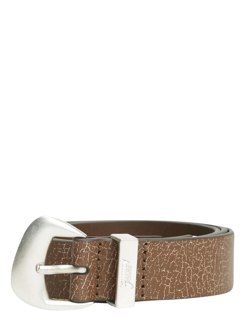TJW SEASONAL COOL Leather belt dark highland khaki - Belts