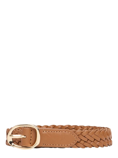 TH SCULPT Leather belt cognac - Belts