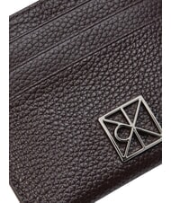 CALVIN KLEIN HARDWARE EMBLEM PEBB Flat leather card holder delicious/antique silver - Women&rsquo;s Wallets - 3