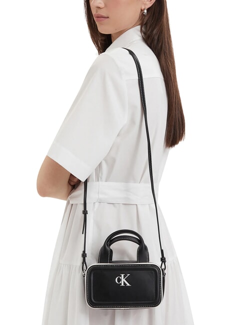 CONTRAST CK Mini handbag with shoulder strap on black - Women&rsquo;s Bags