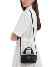 CALVIN KLEIN CONTRAST CK Mini handbag with shoulder strap on black - Women&rsquo;s Bags - 2