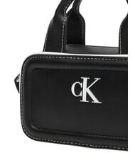 CALVIN KLEIN CONTRAST CK Mini handbag with shoulder strap on black - Women&rsquo;s Bags - 5