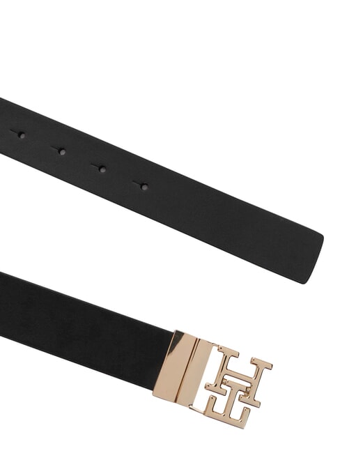 TH LOGO Double-sided leather belt black/cognac - Belts