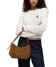 TOMMY HILFIGER TJW SLOUCHY Shoulder bag, in suede leather dark highland khaki - Women&rsquo;s Bags - 2