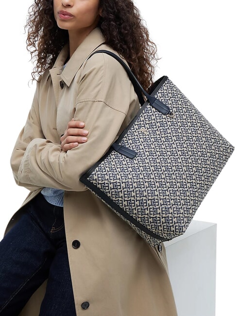 TH ICON Shoulder shopper blue mono - Women&rsquo;s Bags