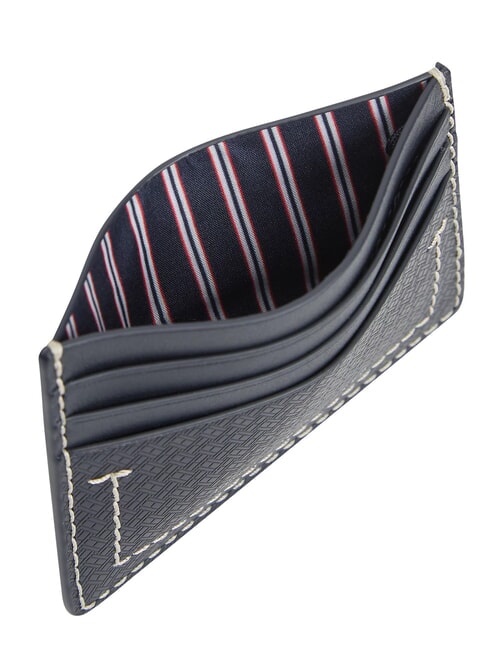 TH MICRO FLAG Flat leather card holder space blue - Men&rsquo;s Wallets