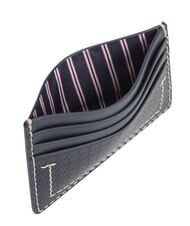 TOMMY HILFIGER TH MICRO FLAG Flat leather card holder space blue - Men&rsquo;s Wallets - 3