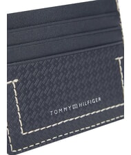 TOMMY HILFIGER TH MICRO FLAG Flat leather card holder space blue - Men&rsquo;s Wallets - 4