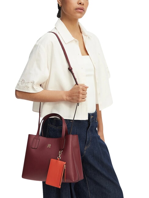 TH ICON Handbag, with shoulder strap velvet maroon - Women&rsquo;s Bags