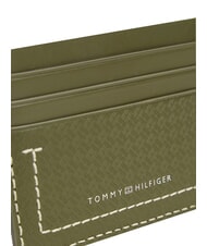 TOMMY HILFIGER TH MICRO FLAG Flat leather card holder olivewood - Men&rsquo;s Wallets - 3