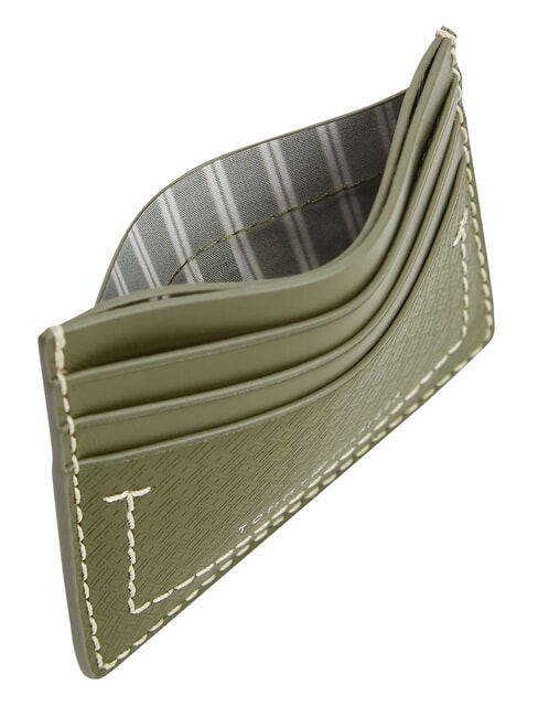 TH MICRO FLAG Flat leather card holder olivewood - Men&rsquo;s Wallets
