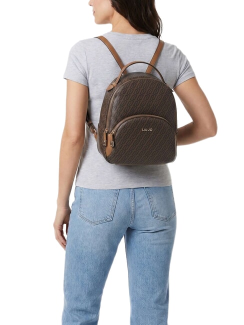 MANHATTAN Backpack with front pocket suede - Women&rsquo;s Bags