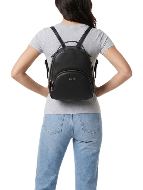 MANHATTAN Backpack with front pocket BLACK - Women&rsquo;s Bags