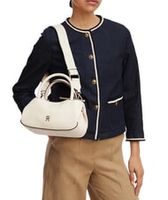 TOMMY HILFIGER TH LOGOTAPE Handbag with shoulder strap soft cream - Women&rsquo;s Bags - 2