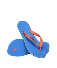 HAVAIANAS BRASIL LOGO Men's flip flops blue/orange - Unisex shoes - 3