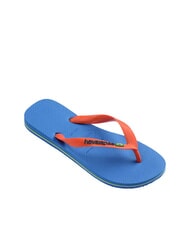 HAVAIANAS BRASIL LOGO Men's flip flops blue/orange - Unisex shoes - 2