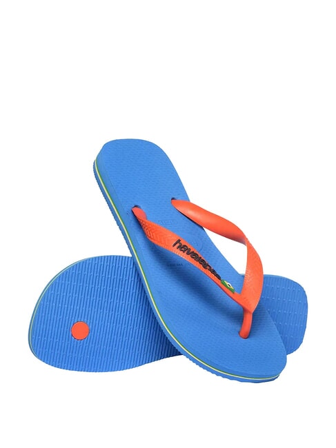 BRASIL LOGO Men's flip flops blue/orange - Unisex shoes