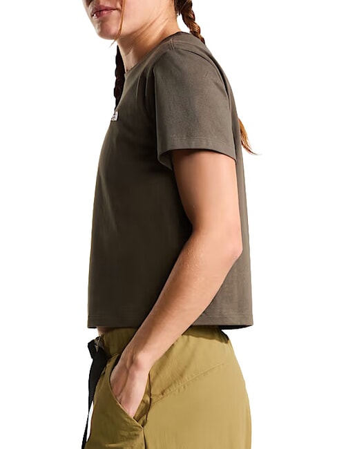 ESSENTIAL SIMPLE Short-sleeved T-shirt, 100% cotton new taupe green - T-shirt
