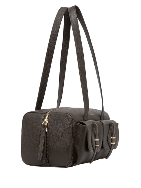 MAVERY POCKET Shoulder bag, in leather mud - Women&rsquo;s Bags