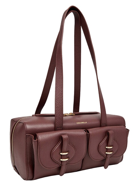 MAVERY POCKET Shoulder bag, in leather berry - Women&rsquo;s Bags