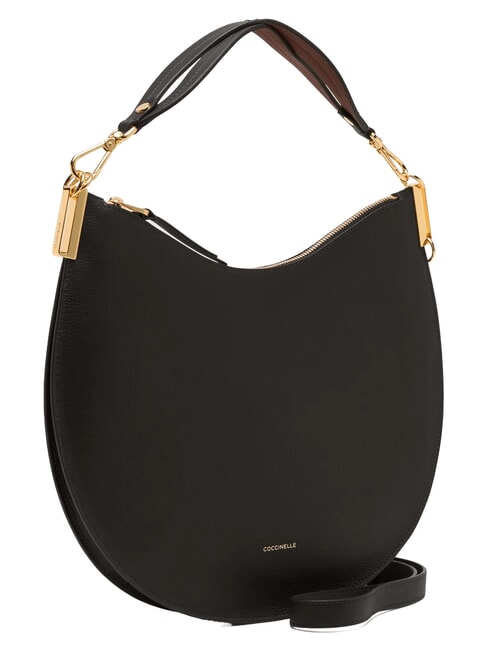 SUNUP Medium leather shoulder bag black/cognac - Women&rsquo;s Bags