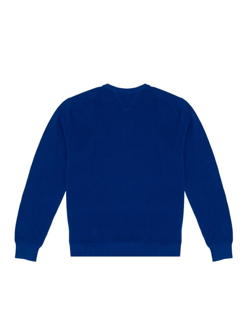 TH Honeycomb crew neck sweater wedge blue - Men's Sweaters
