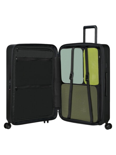 RESTACKD Large, expandable trolley BLACK - Rigid Trolley Cases
