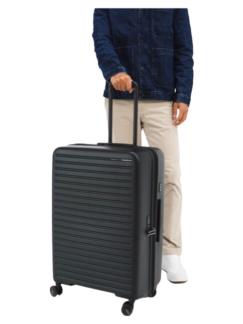 RESTACKD Large, expandable trolley BLACK - Rigid Trolley Cases
