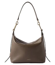 FURLA TONIE Small leather bag with shoulder strap muddy gray - Women&rsquo;s Bags - 2