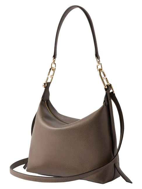 TONIE Small leather bag with shoulder strap muddy gray - Women&rsquo;s Bags